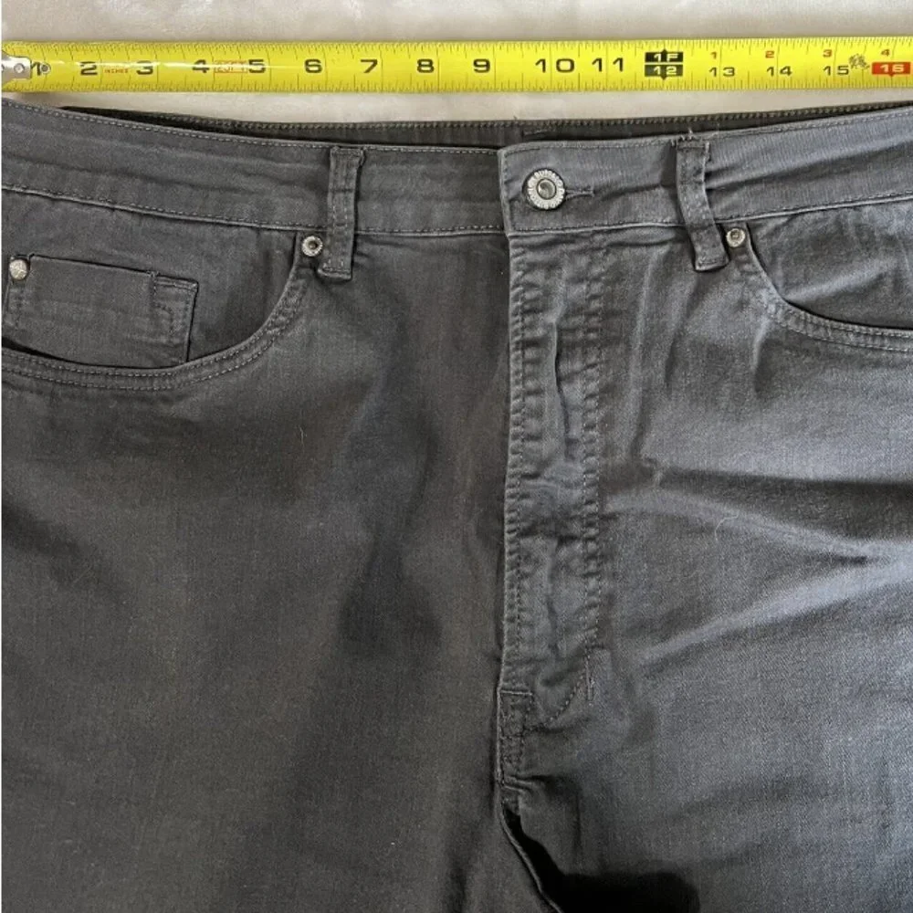 Buffalo David Bitton Six-X Straight Leg Gray Black Stretch Cotton Denim Jeans - Picture 12 of 13